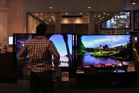 LG and SONY 4K TV at Abt Electronics