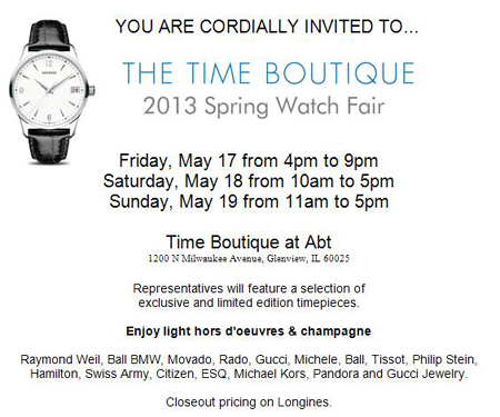 time boutique spring watch fair 2013