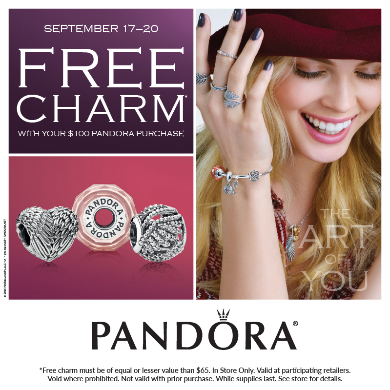 Pandora Free Charm Event