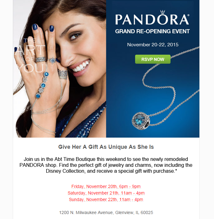 Pandora Jewelry Grand Re Opening Event