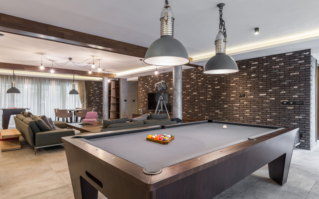 Game room with pool table
