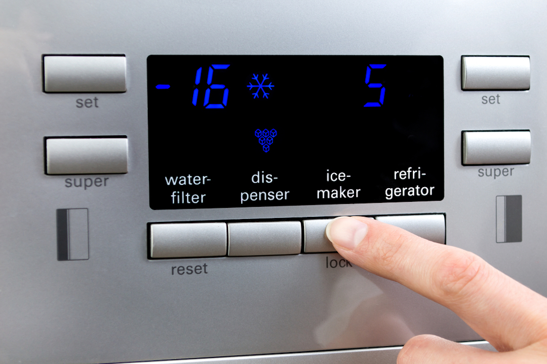 refrigerator dispenser up close