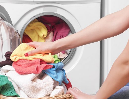 washing load of color clothes