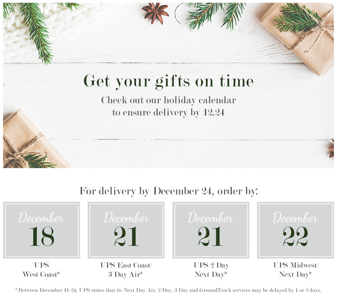 Abt.com Holiday Shipping Deadlines
