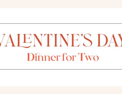 Valentine's Day menu blog banner