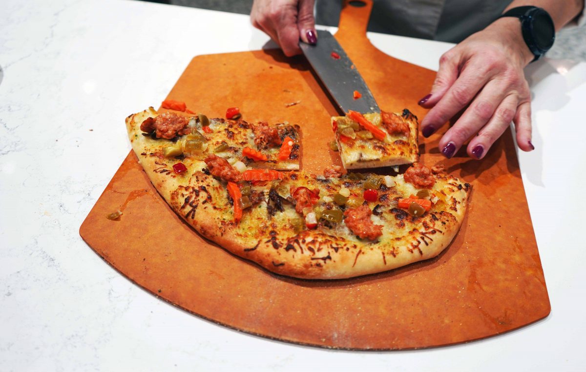 Italian Beef Pizza made by Susan Swanson in Abt's BlueStar Ovens