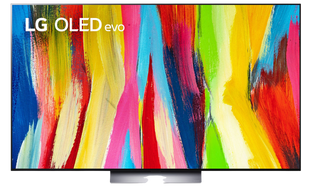 Front view of LG OLED evo TV