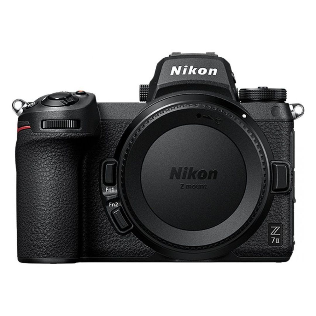 Nikon Z 7II 45.7 Megapixel Mirrorless Digital Camera Body, a black professional camera for landscape photos