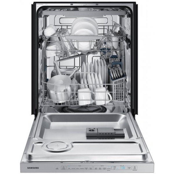 picture of Samsung dishwasher loaded with dishes