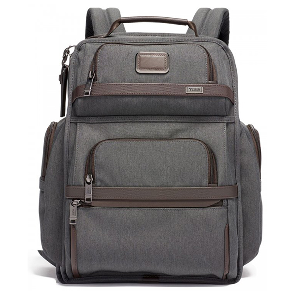 Grey TUMI backpack for jetsetters