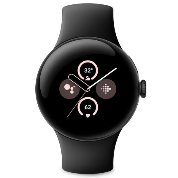 Google Pixel Watch 2 Wi-Fi 41mm in black with pink icons