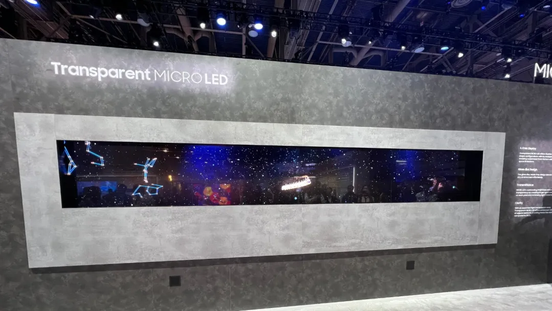 Samsung MicroLED Transparent Screen Wall at CES