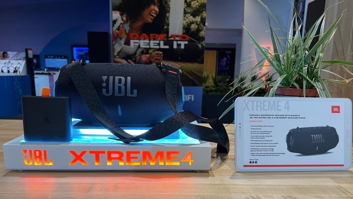 The JBL Xtreme 4 portable speaker at CES 2024