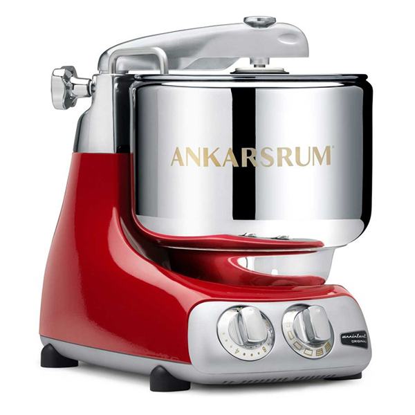 A red and silver colored stand mixer as a Mother's Day gift.